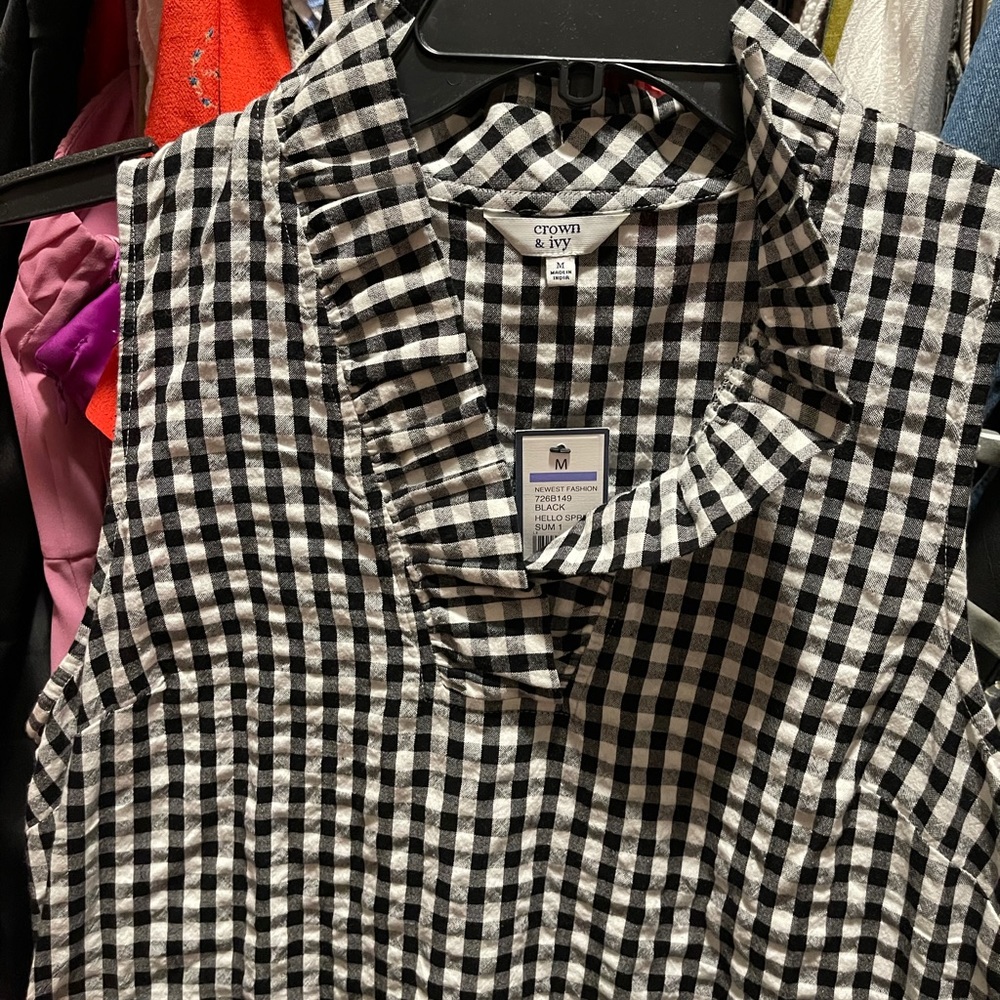 Crown & ivy gingham dress M